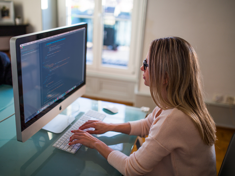 woman at computer