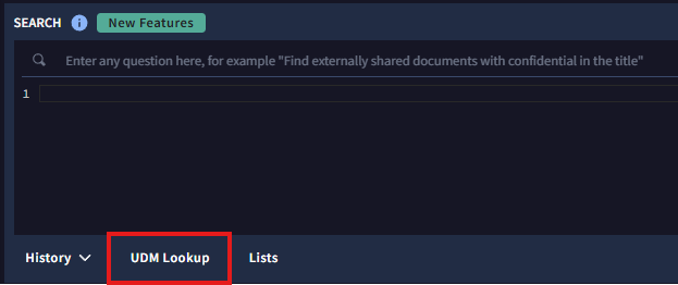 The UDM Lookup feature