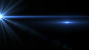 Foresite Cybersecurity - Abstract blue lens flare and light beam on a black background, representing the speed and precision of Foresite’s Agentic SOC.
